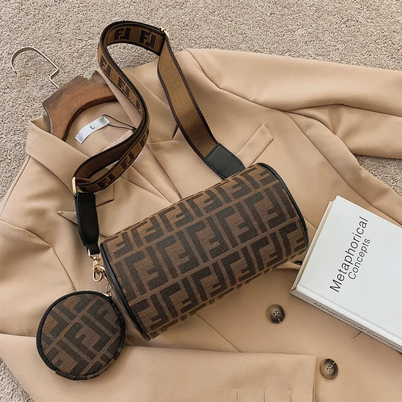 Luxury Cylindrical Women's Shoulder Crossbody bag