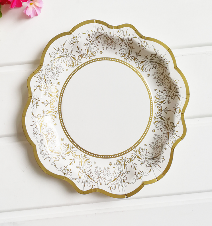 Blue and White Porcelain Series Disposable Paper Plate Chinese Style