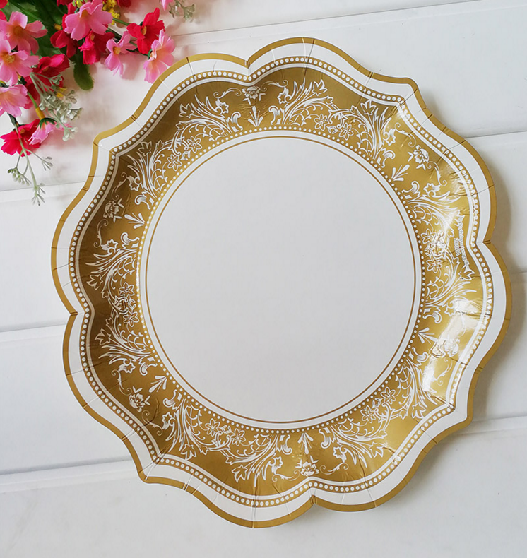Blue and White Porcelain Series Disposable Paper Plate Chinese Style