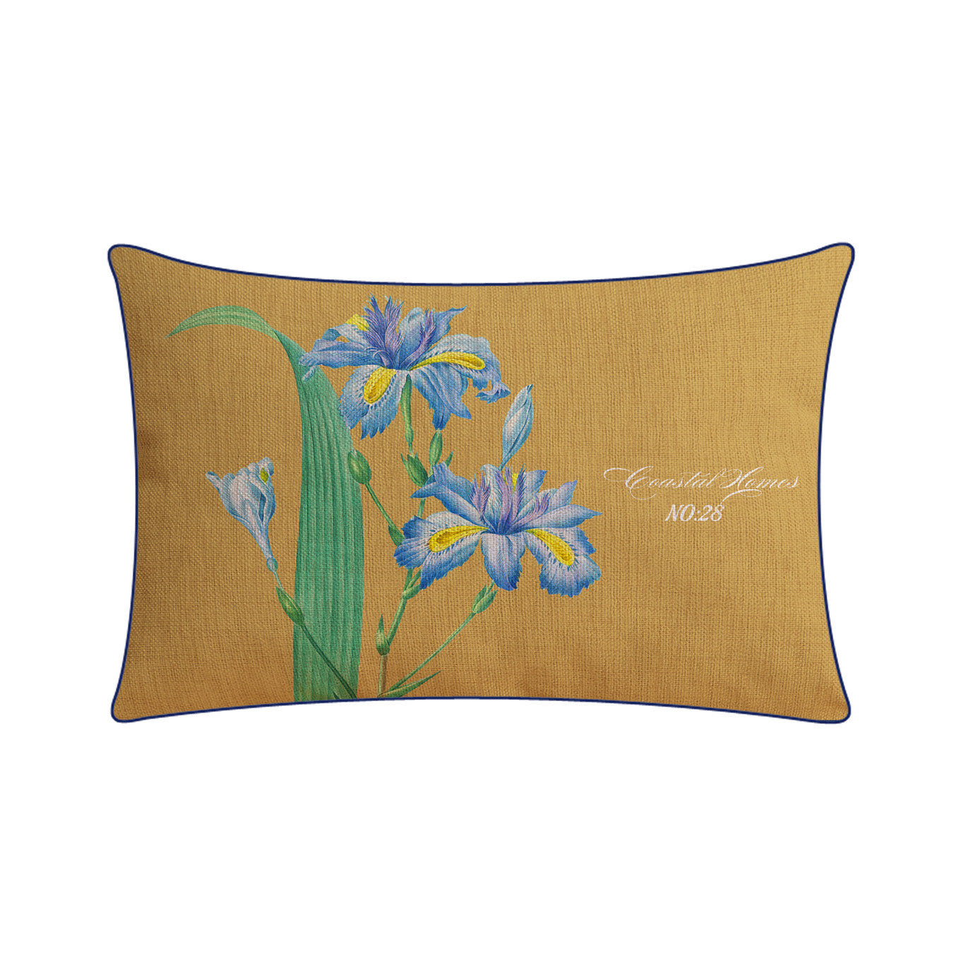 Sofa Pillow Cotton and Linen Thick Flower and Bird Back Seat Cushion Pillow Office