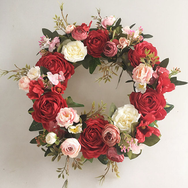30cm Artificial Floral Car Wedding Wreath Decoration
