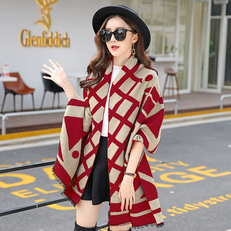 Women's Extra Large Scarf Long Double-Sided all season