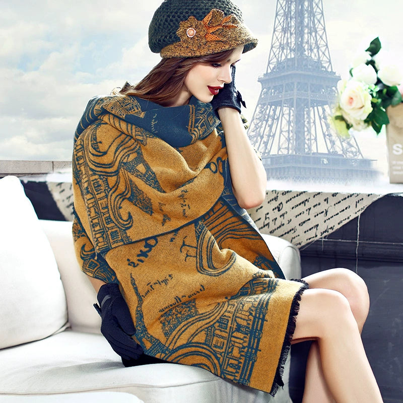 Women's Extra Large Scarf Long Double-Sided all season