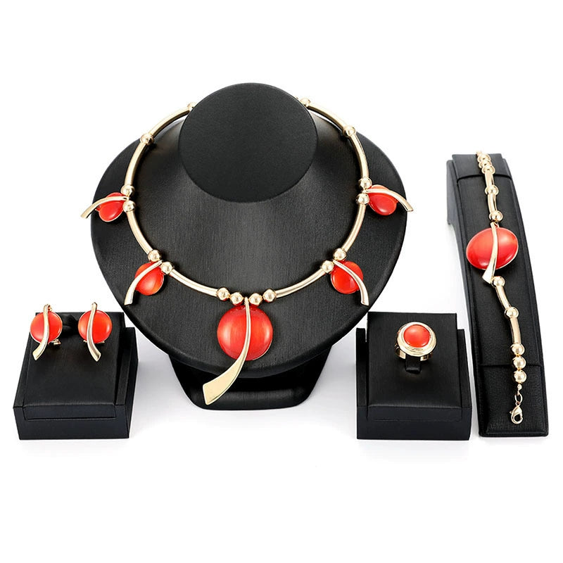 Fashion Inlaid Jewel Rhinestone Clavicle Chain Women's Banquet Earrings