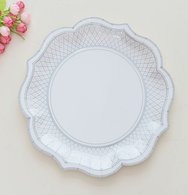 Blue and White Porcelain Series Disposable Paper Plate Chinese Style