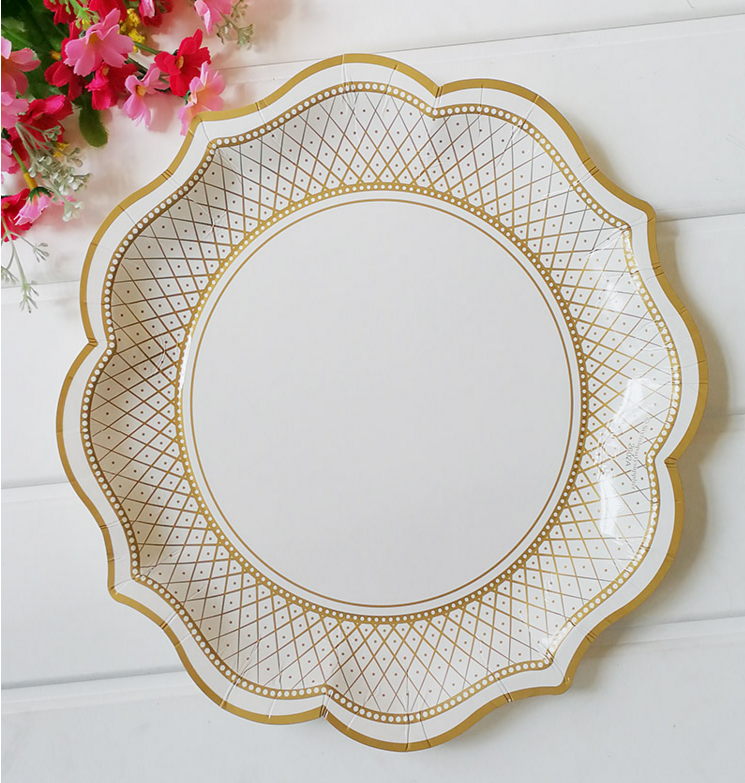 Blue and White Porcelain Series Disposable Paper Plate Chinese Style