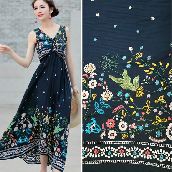 Silk Synthetic Cotton Rayon Cloth Mulberry Summer Loungewear Pajamas Dress
