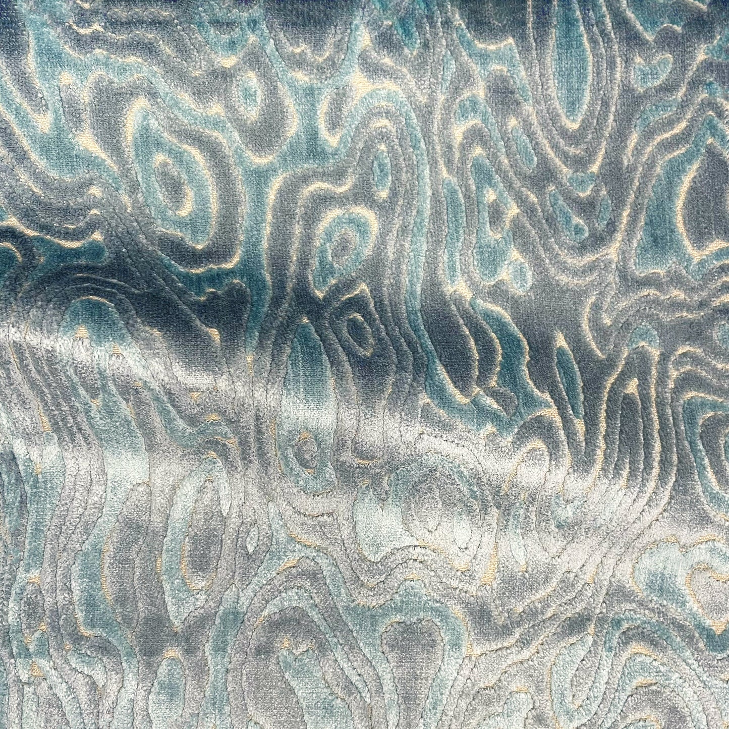 ECHO - ABSTRACT PATTERN CUT VELVET UPHOLSTERY FABRIC BY THE YARD