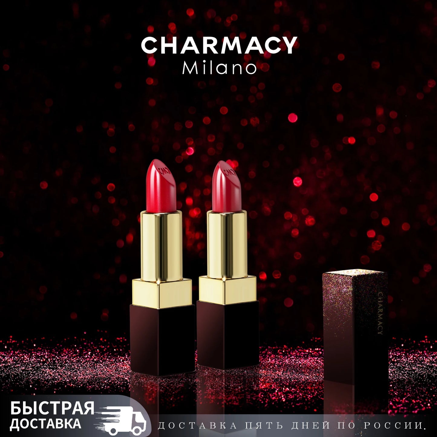 CHARMACY Moisturizing Luxury Lipstick Velvet High Quality for Lip Women