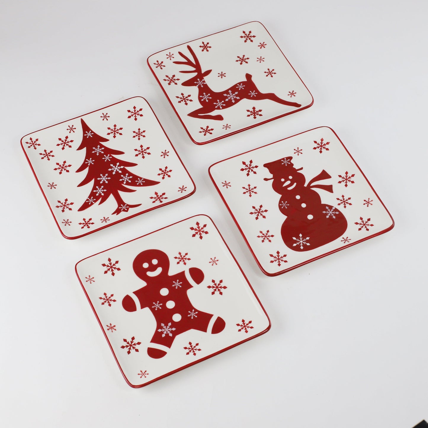 Winterfest 8-Inch Salad Plates | Dessert Plates Set of 4