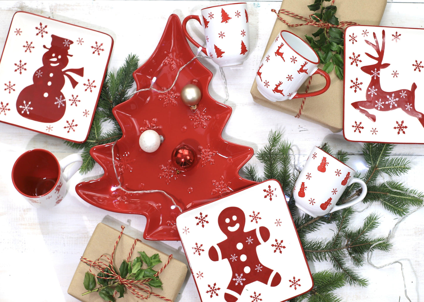 Winterfest 8-Inch Salad Plates | Dessert Plates Set of 4