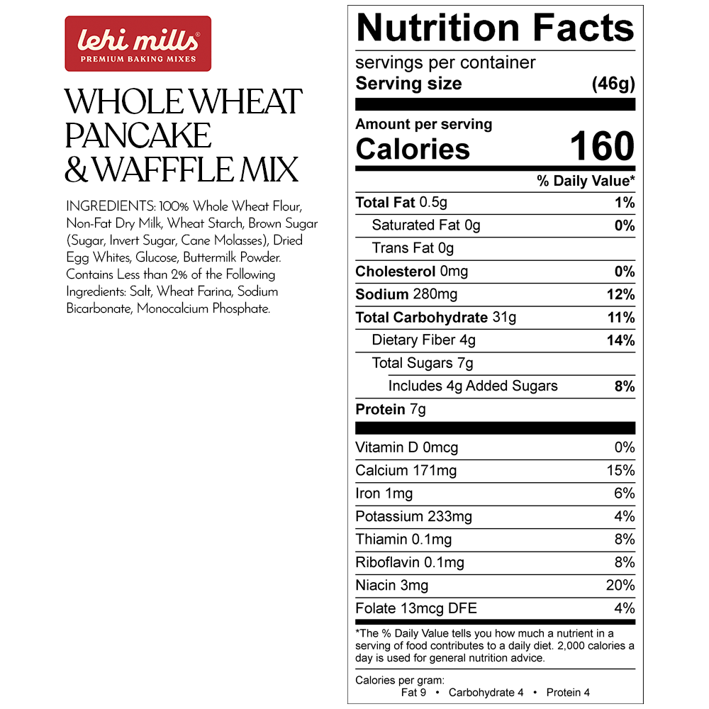 Whole Wheat Buttermilk Pancake & Waffle Mix
