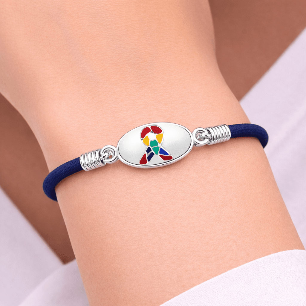Autism Awareness Ribbon Stretch Bracelets | Bulk