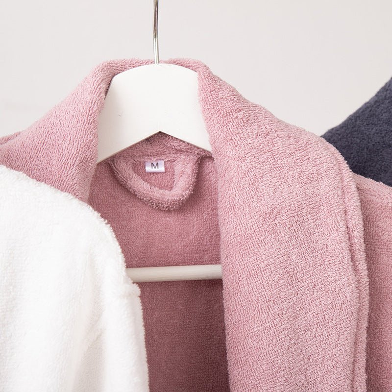 Classic Ultra-Soft Absorbent Cotton Bathrobe / White