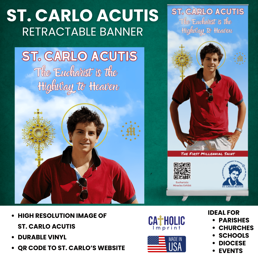 St. Carlo Acutis Canonization Retractable Banner