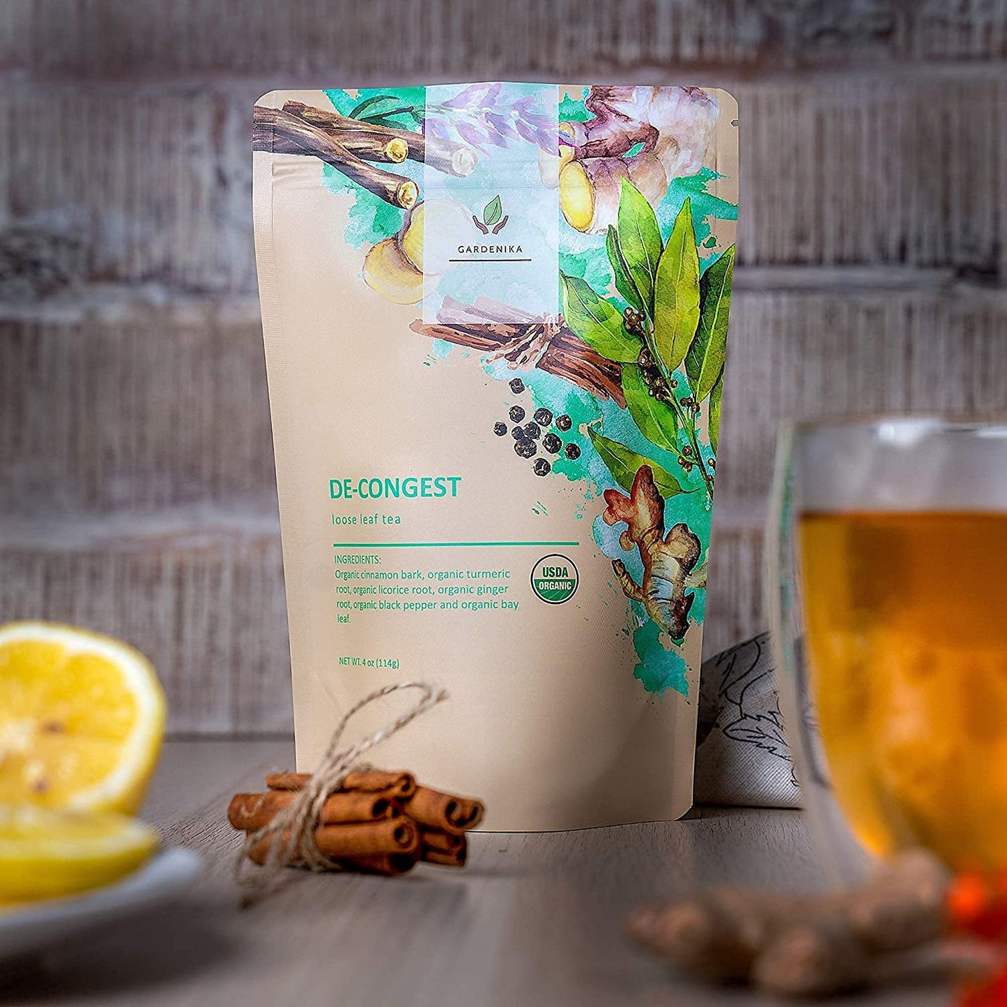 Decongest Tea, Respiratory Comfort | Turmeric Ginger Blend | Organic