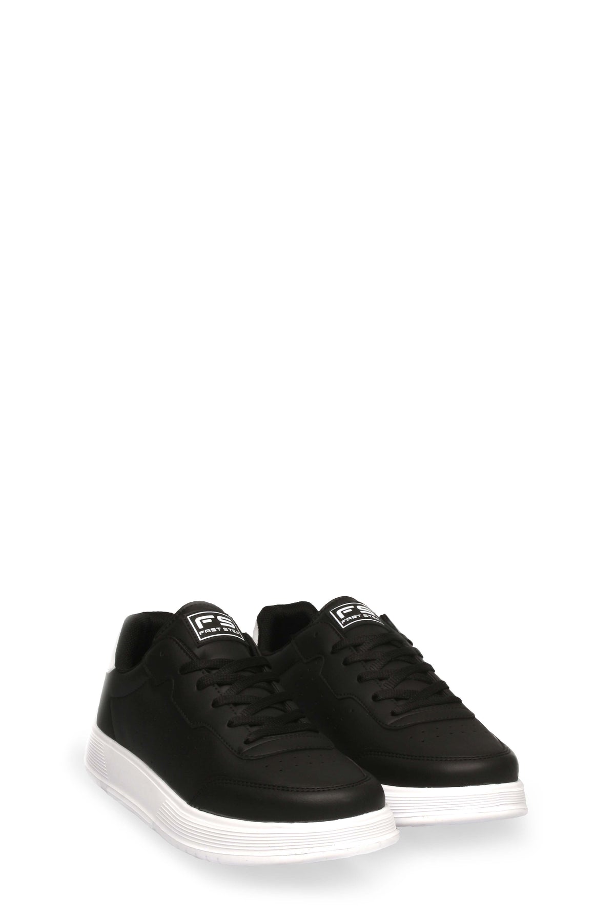 Black and White Contrast-Sole Walking Sneakers for Men | Wessi