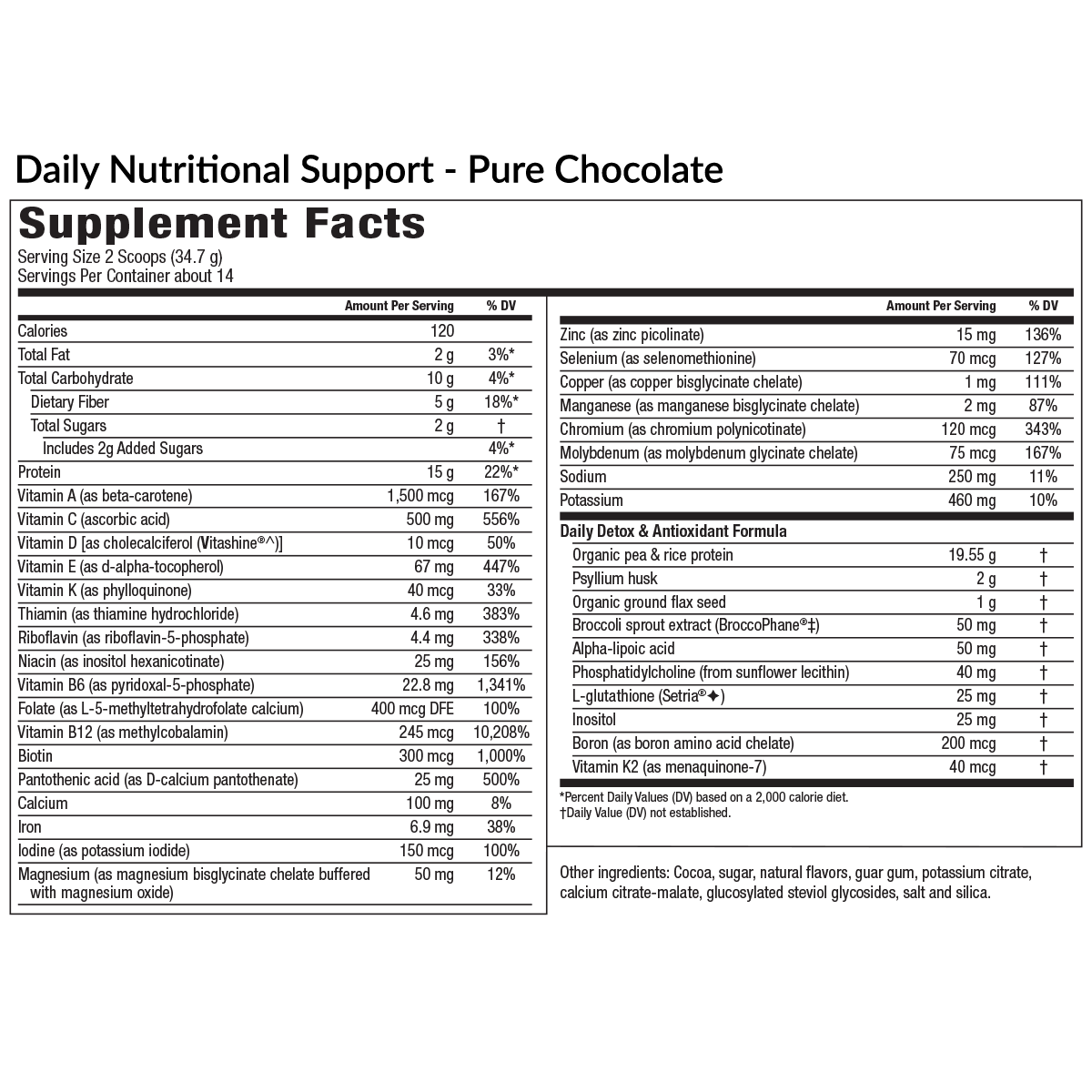2 Daily Nutritional Support & 1 Fruit & Vegetable Blend
