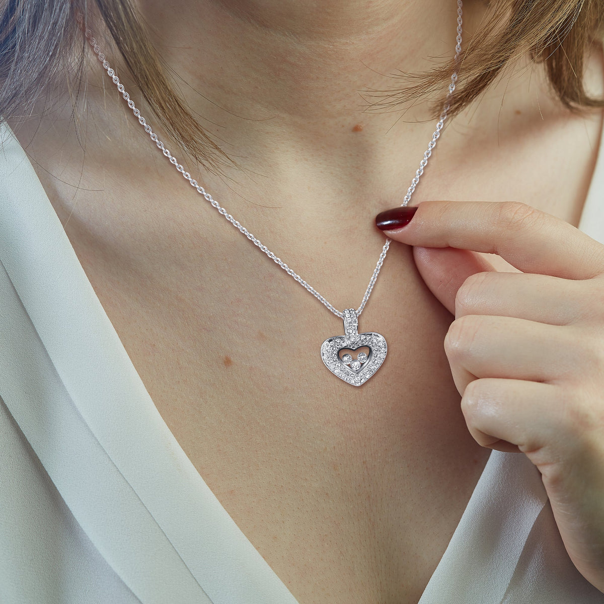 To My Daughter-In-Law - I'll Stay There Forever- Tryndi Floating Heart Necklace