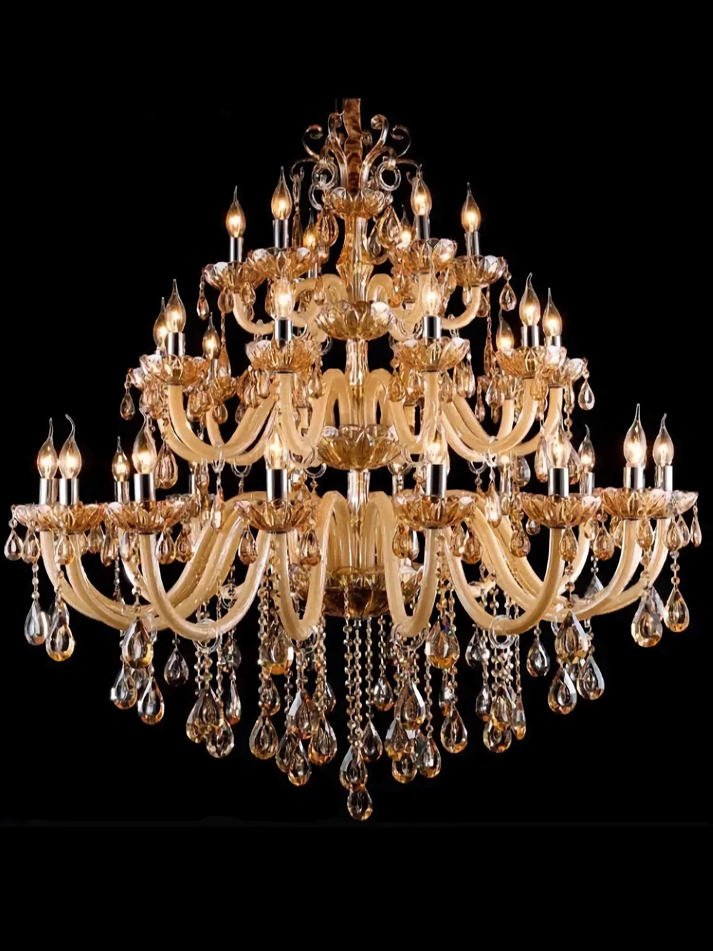 Large Crystal Luxury Chandelier Lighting 15/18/24/34 100% K9