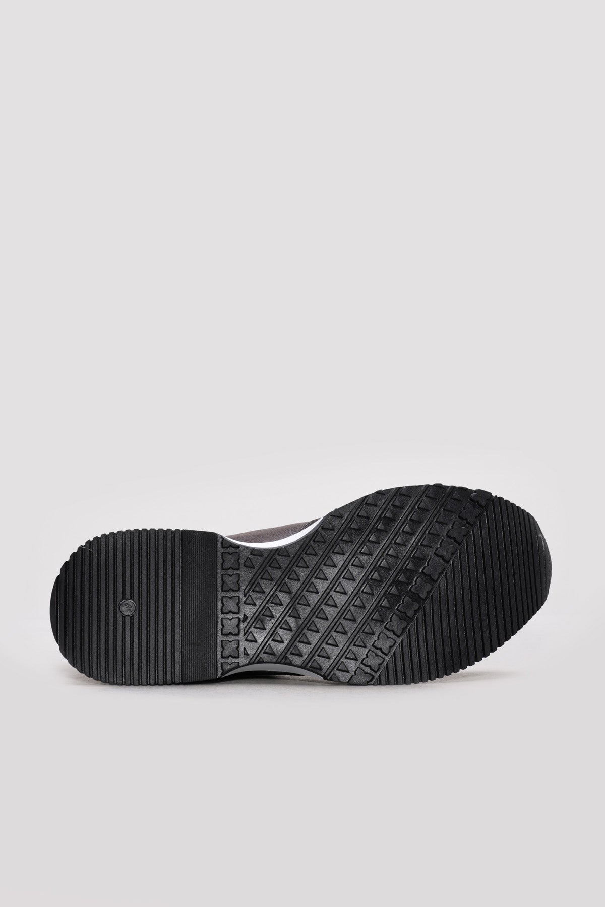 Dark Brown Leather Panel Sneakers for Men | Wessi