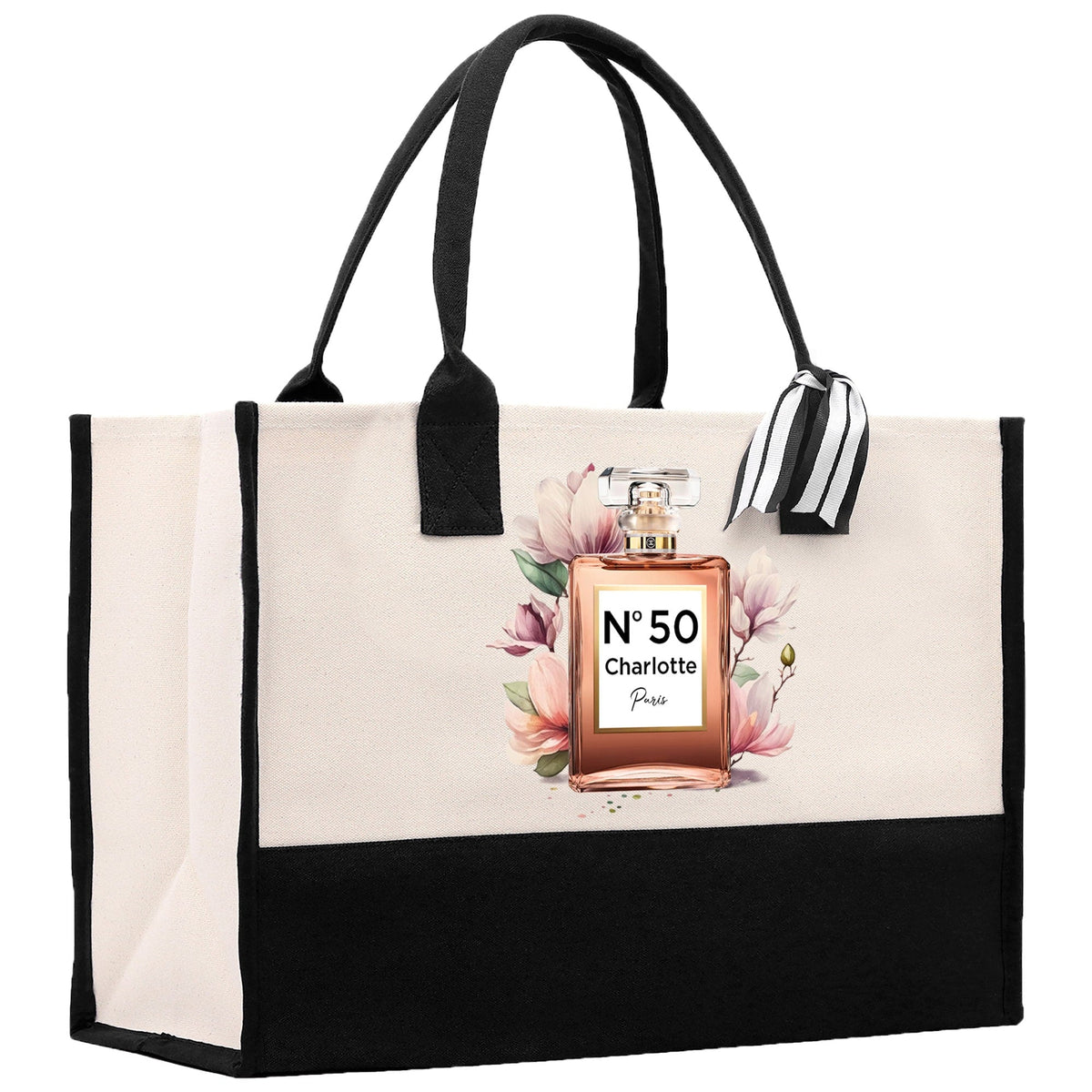 Birthday Celebration Personalized Gift Canvas Tote Bag with Name and State 40th 50th Birthday Gift Tote Bag for Her Custom Birthday Gift