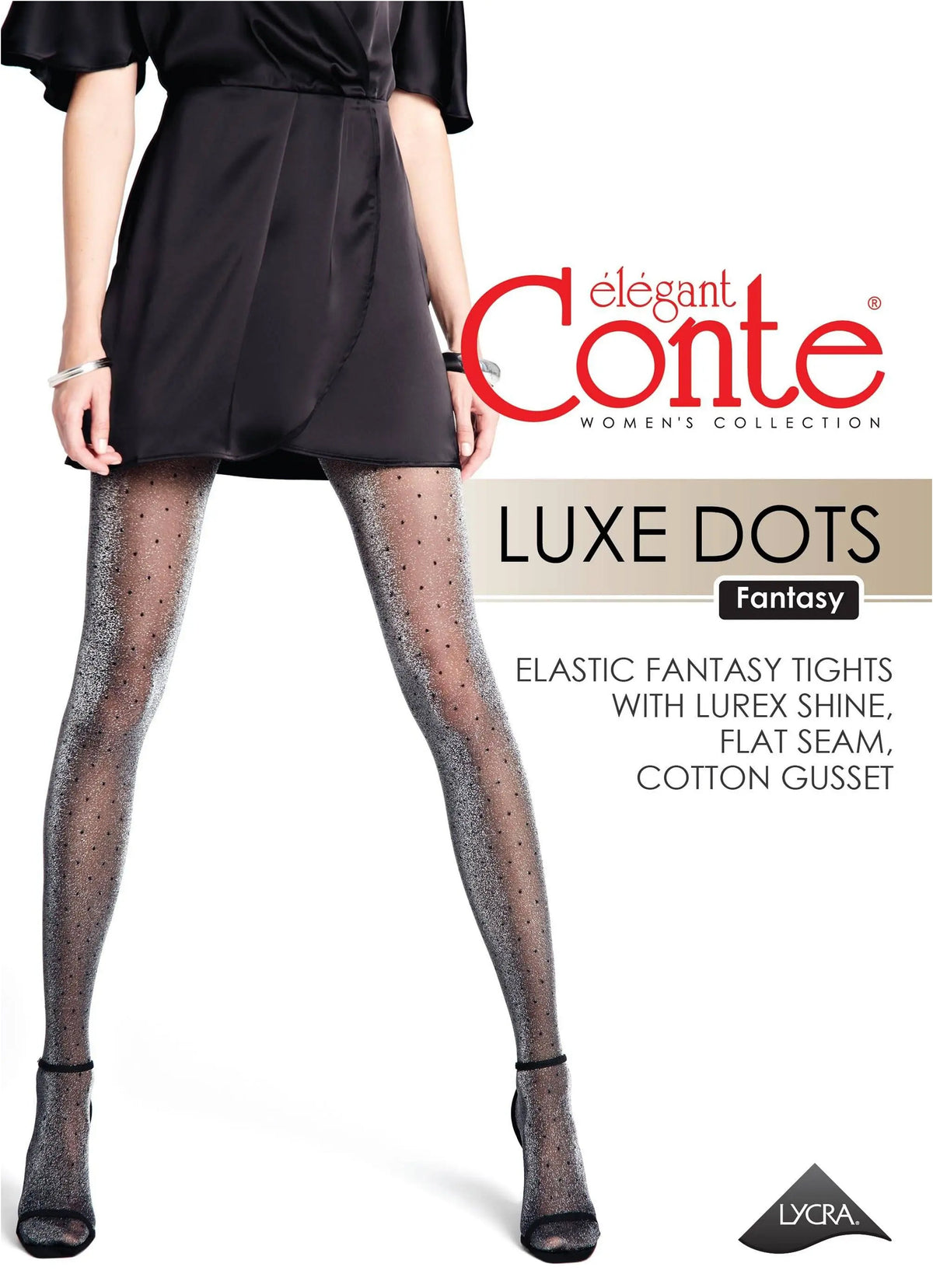Fantasy Tights Conte Luxe Dots - Lurex and Polka Dots Pattern