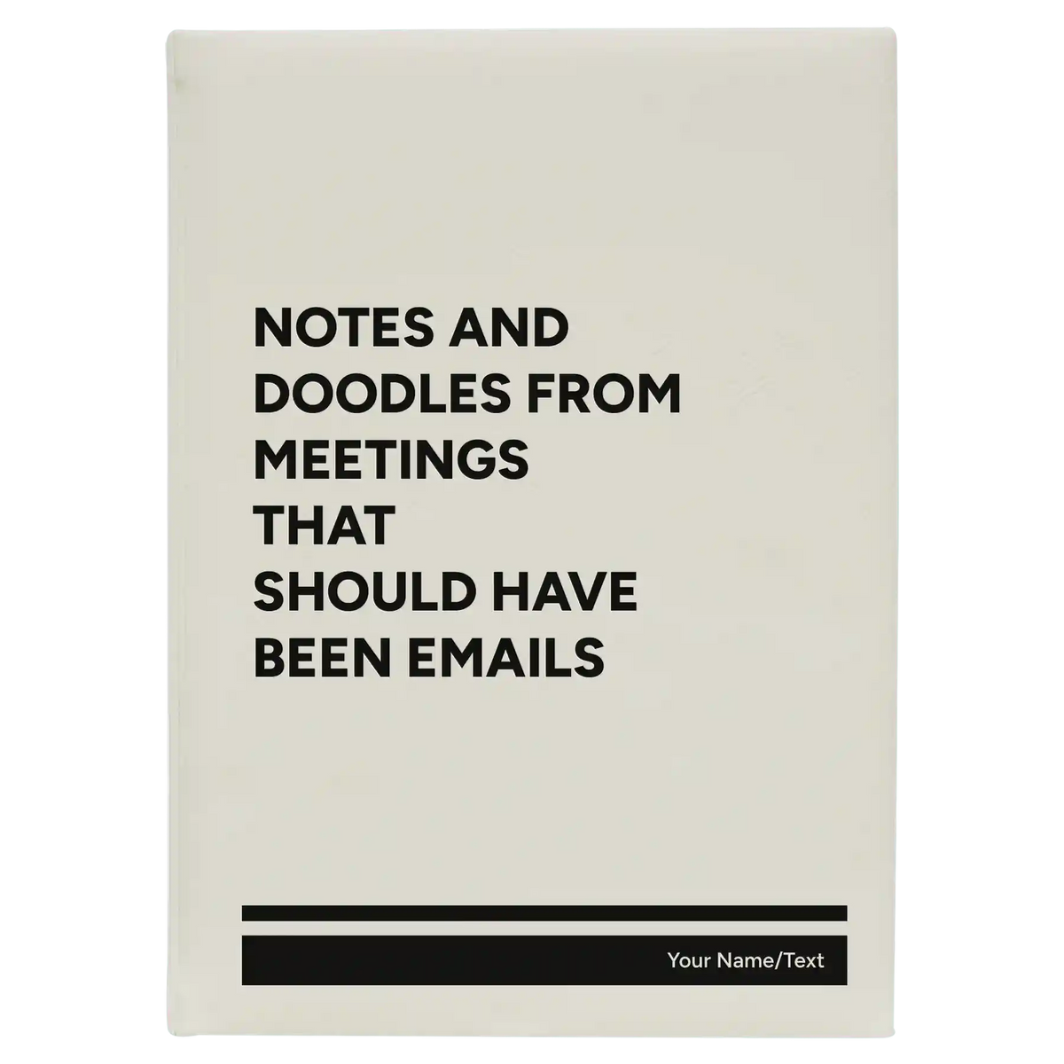 Personalized Notes and Doodles From Meetings Leatherette Journal (large) | White