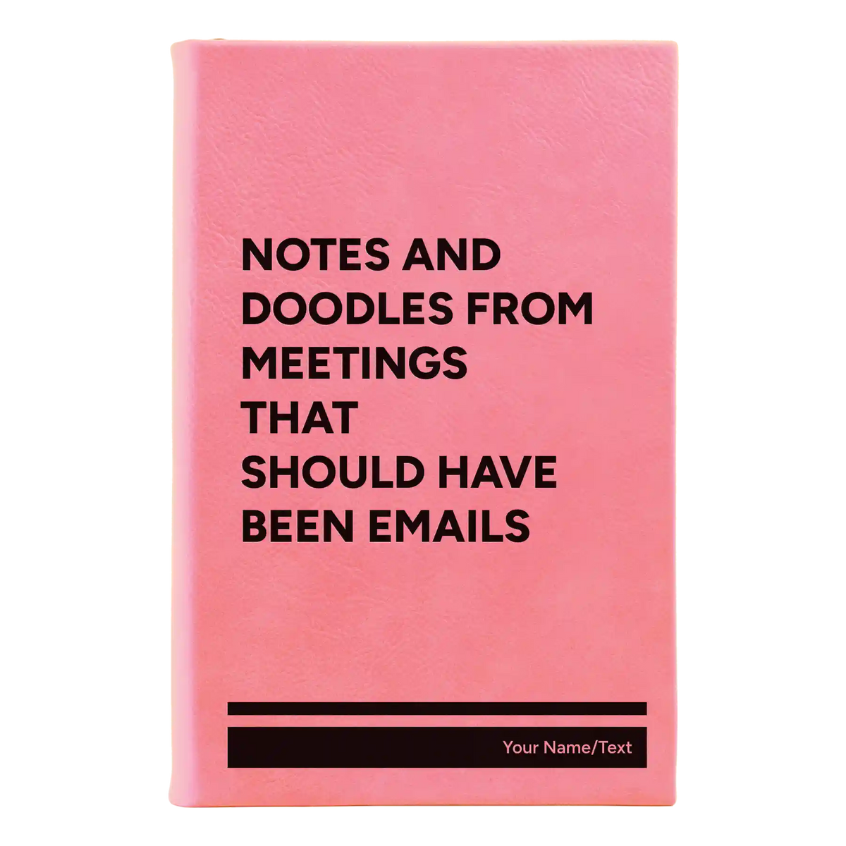Personalized Notes and Doodles From Meetings Leatherette Sketch Book (small) | Pink