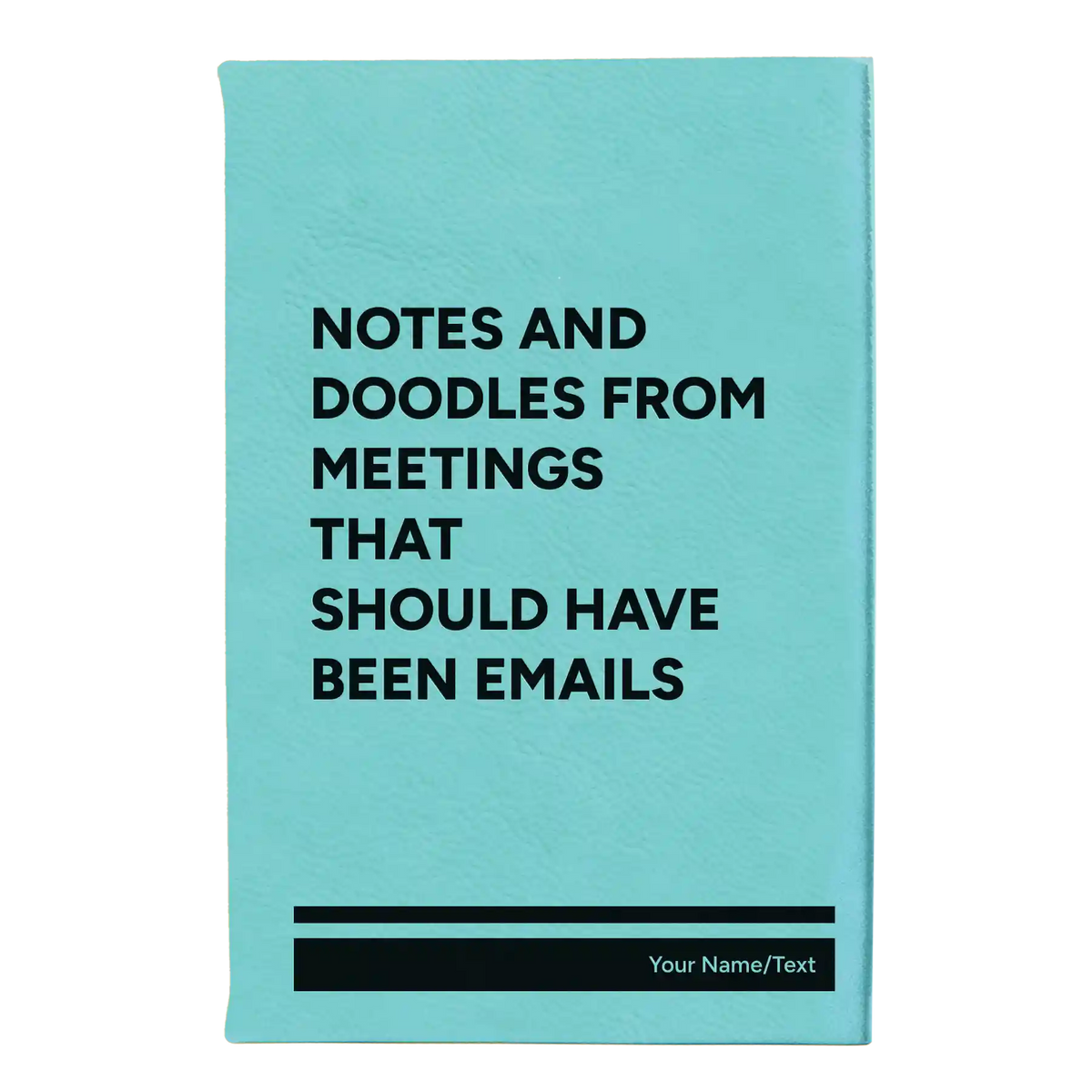Personalized Notes and Doodles From Meetings Leatherette Sketch Book (small) | Teal