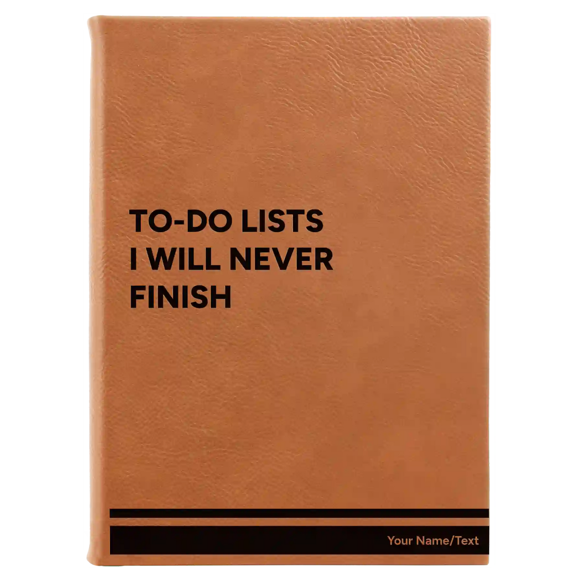 Personalized TO DO List Leatherette Journal (large) | Rawhide