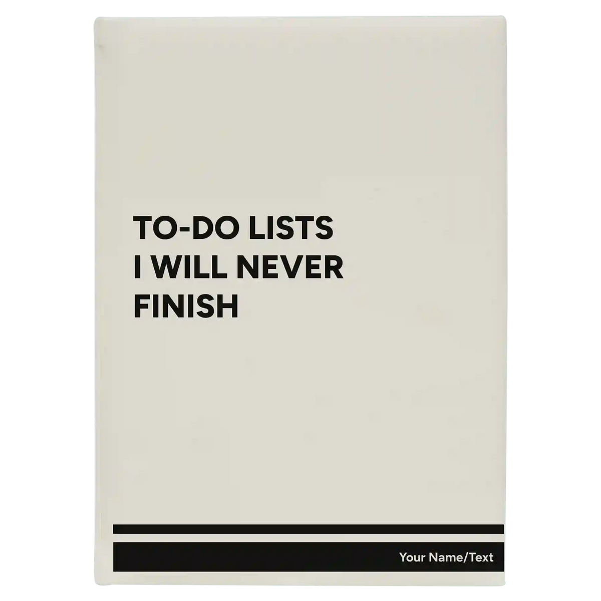 Personalized TO DO List Leatherette Journal (large) | White