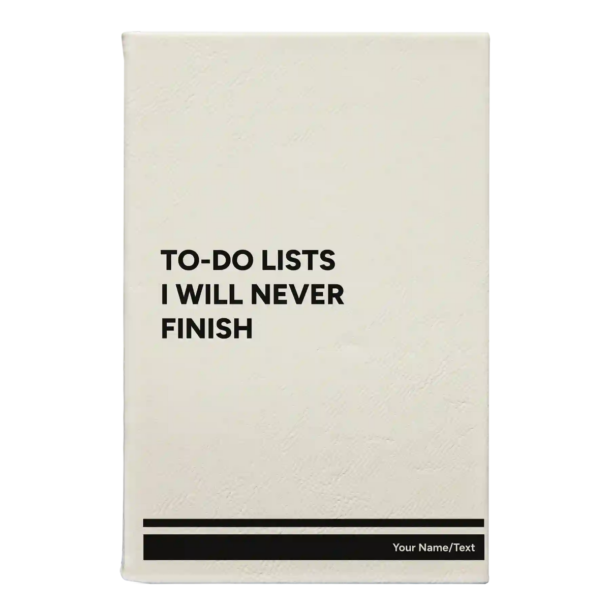 Personalized TO DO List Leatherette Journal (small) | White