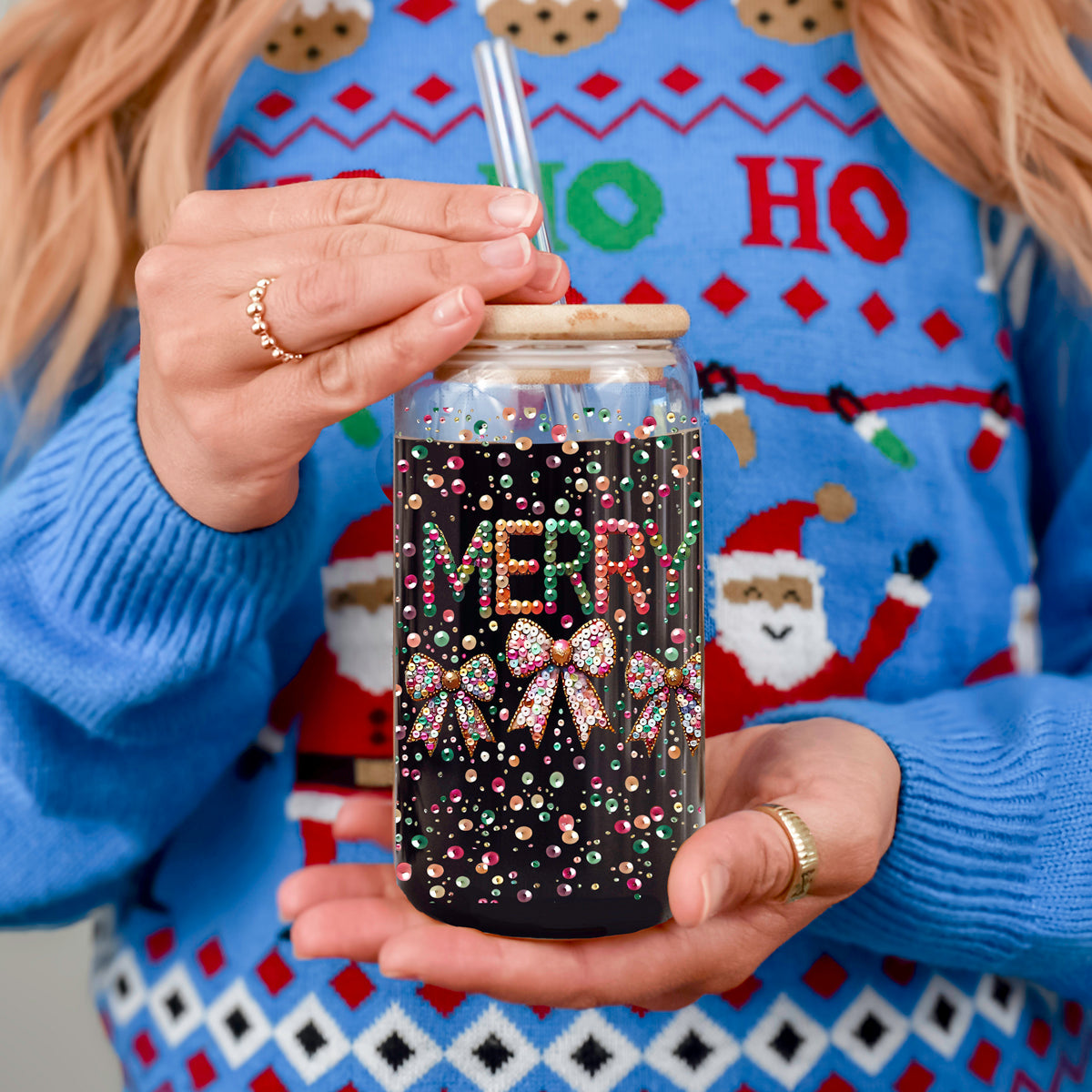 Sequin MERRY 17oz
