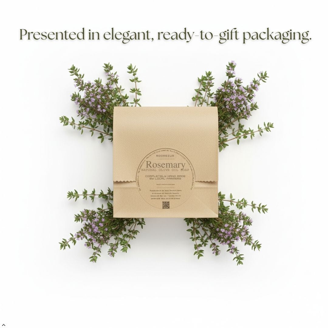 Roomsium Handmade Olive Oil Soap Bars Set 130g (4 Bars)