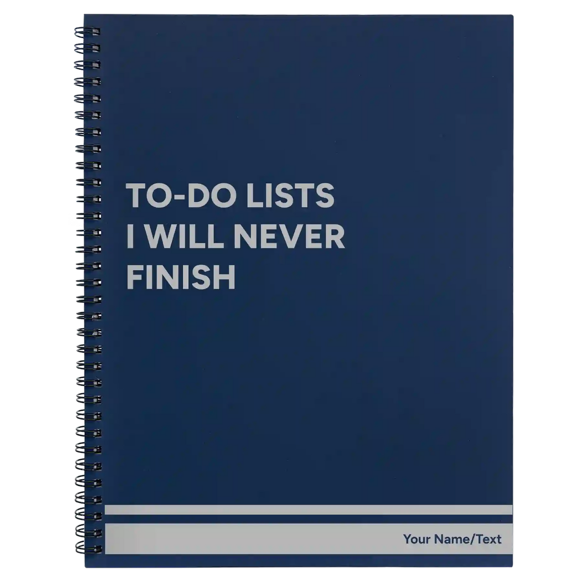 Personalized TO DO List Spiral Notebook (large) | Blue