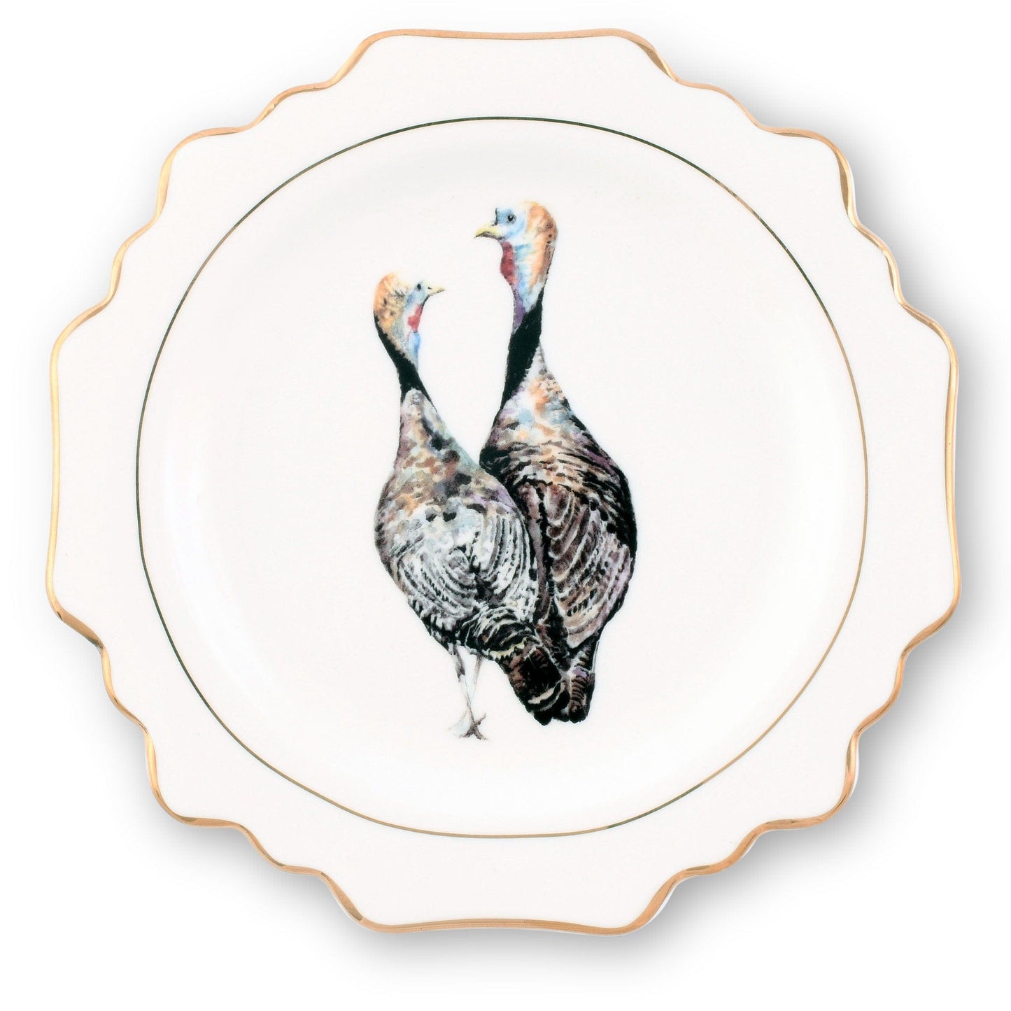 Norwood Narragansett Turkey Bone China Scallop Dinner Plate