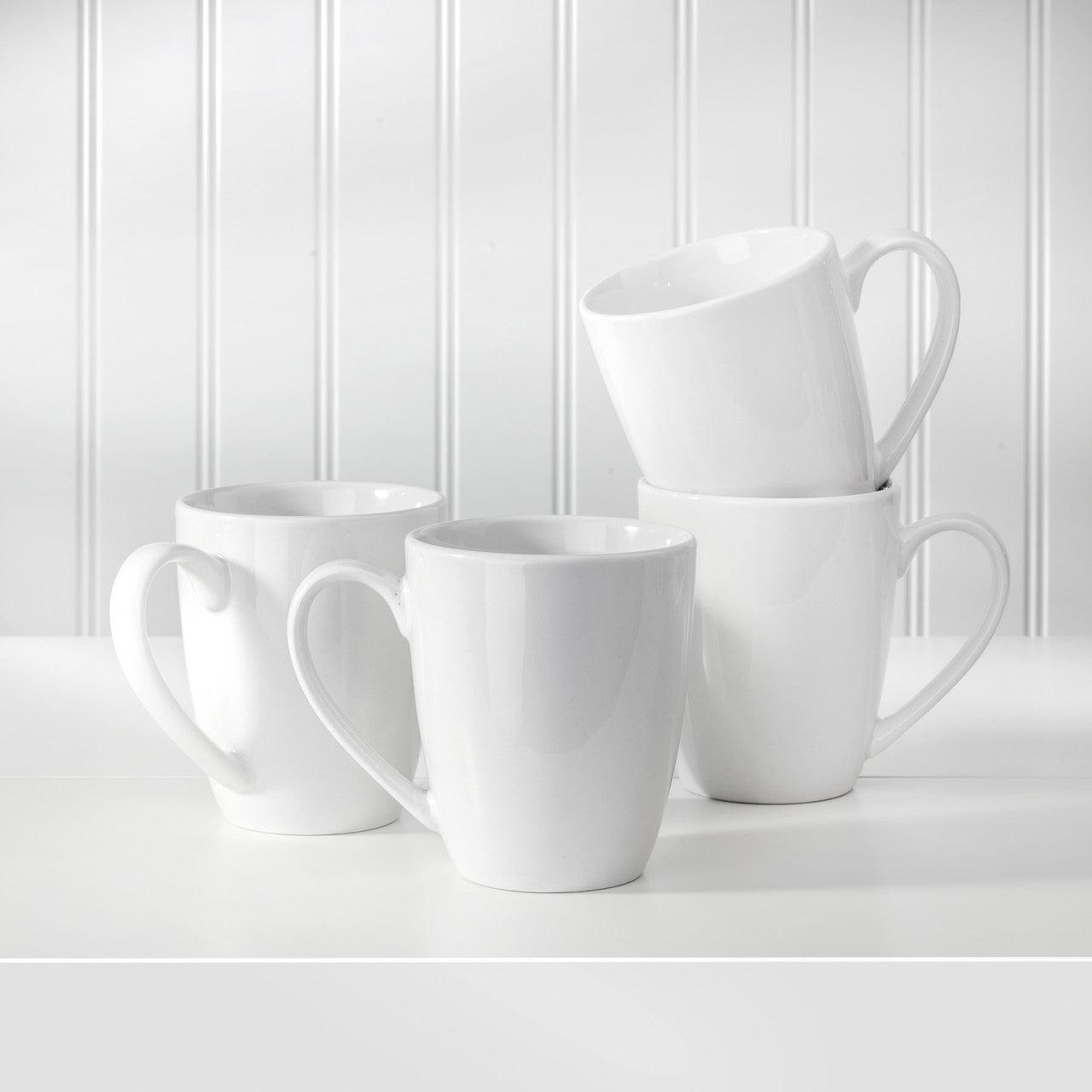 White Essential 12 oz Porcelain Mugs