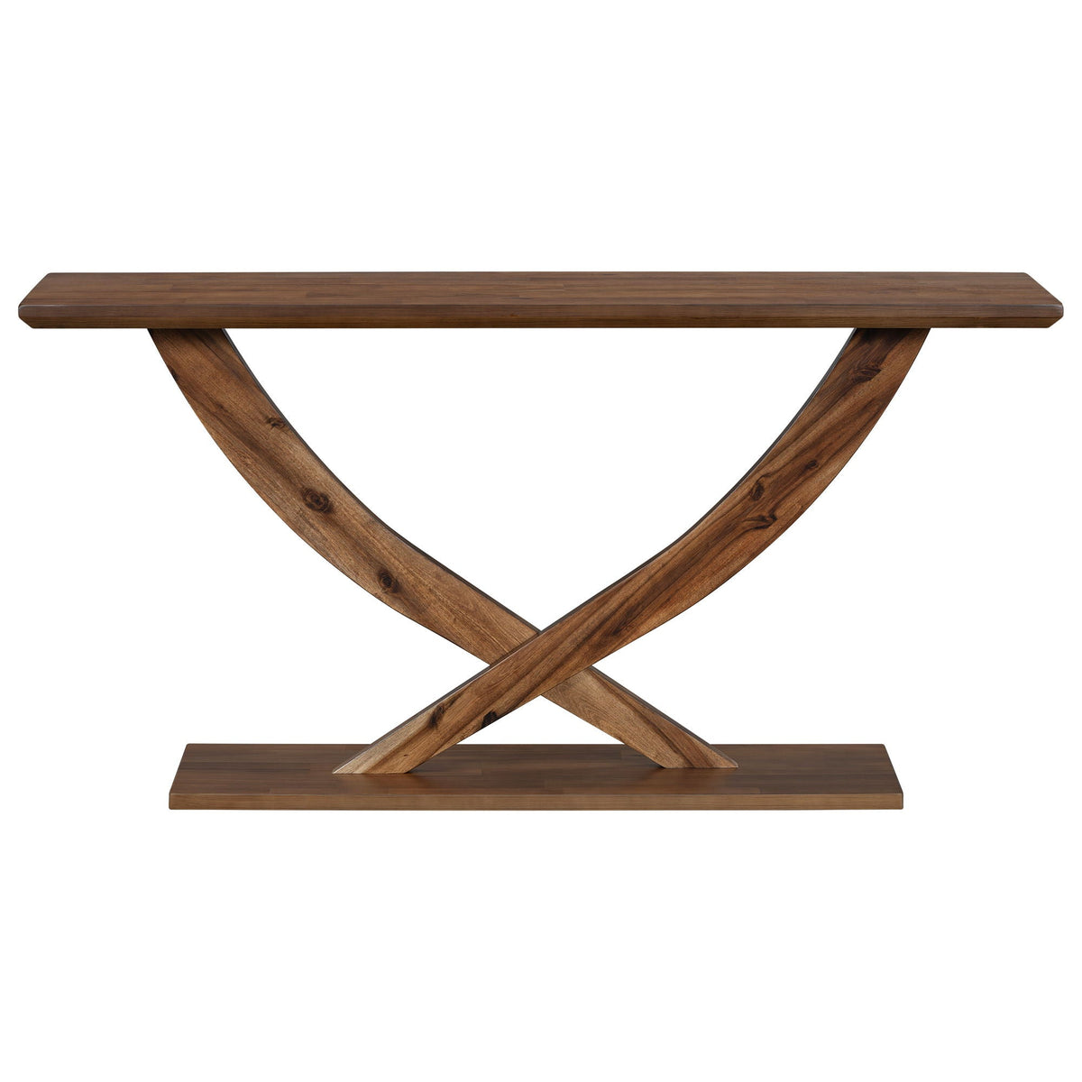Console Table With Cross Leg Base and Reinforced Support Plate