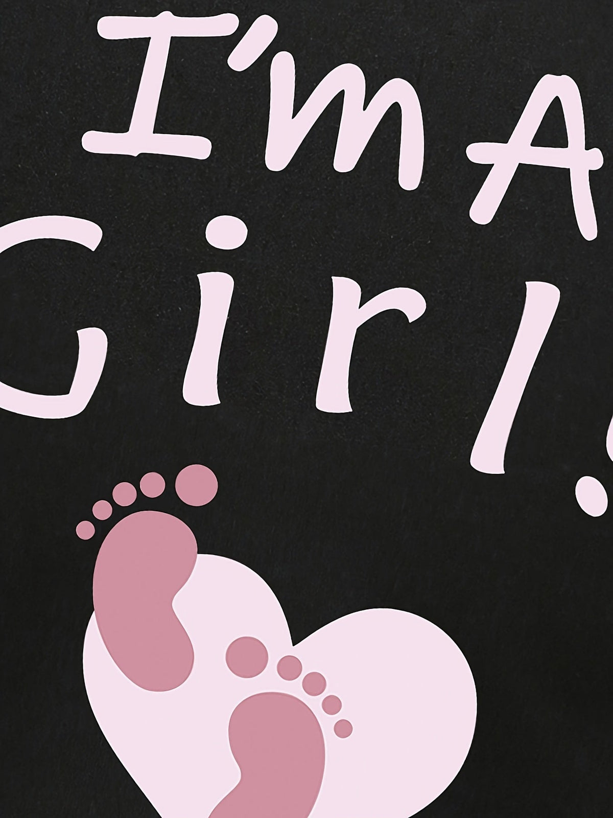 Women's Maternity Casual "I'm A GIRL" Foot Heart Graphic Short Sleeve Slim Fit T-shirt Top for Summer