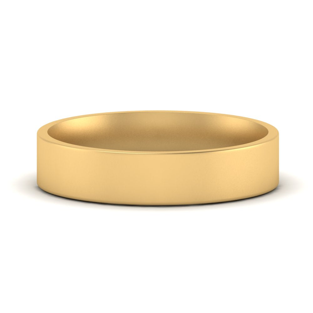 Light Weight Flat 4 mm Mens Wedding Band