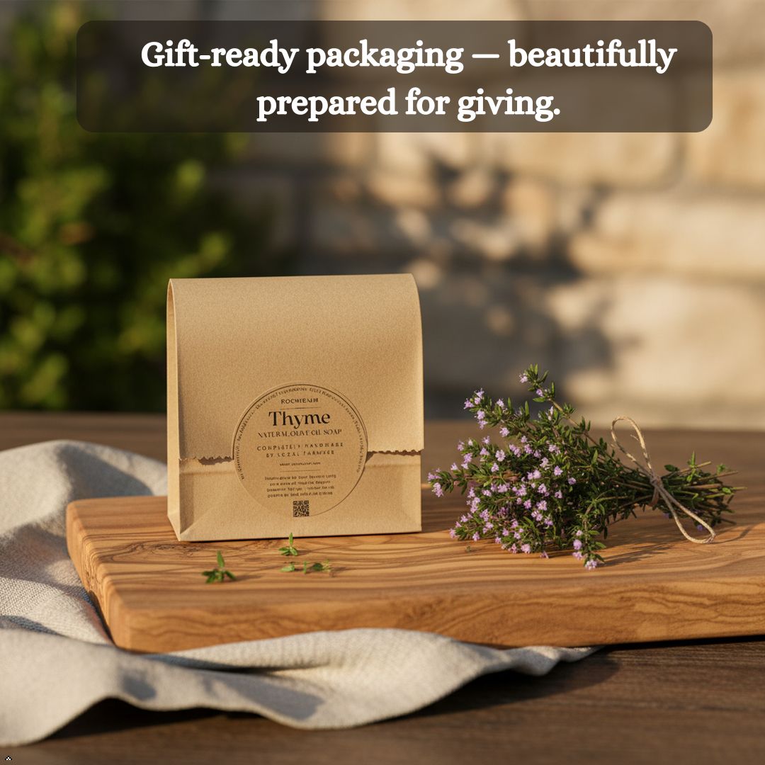 Roomsium Handmade Olive Oil Soap Bars Set 130g (4 Bars)