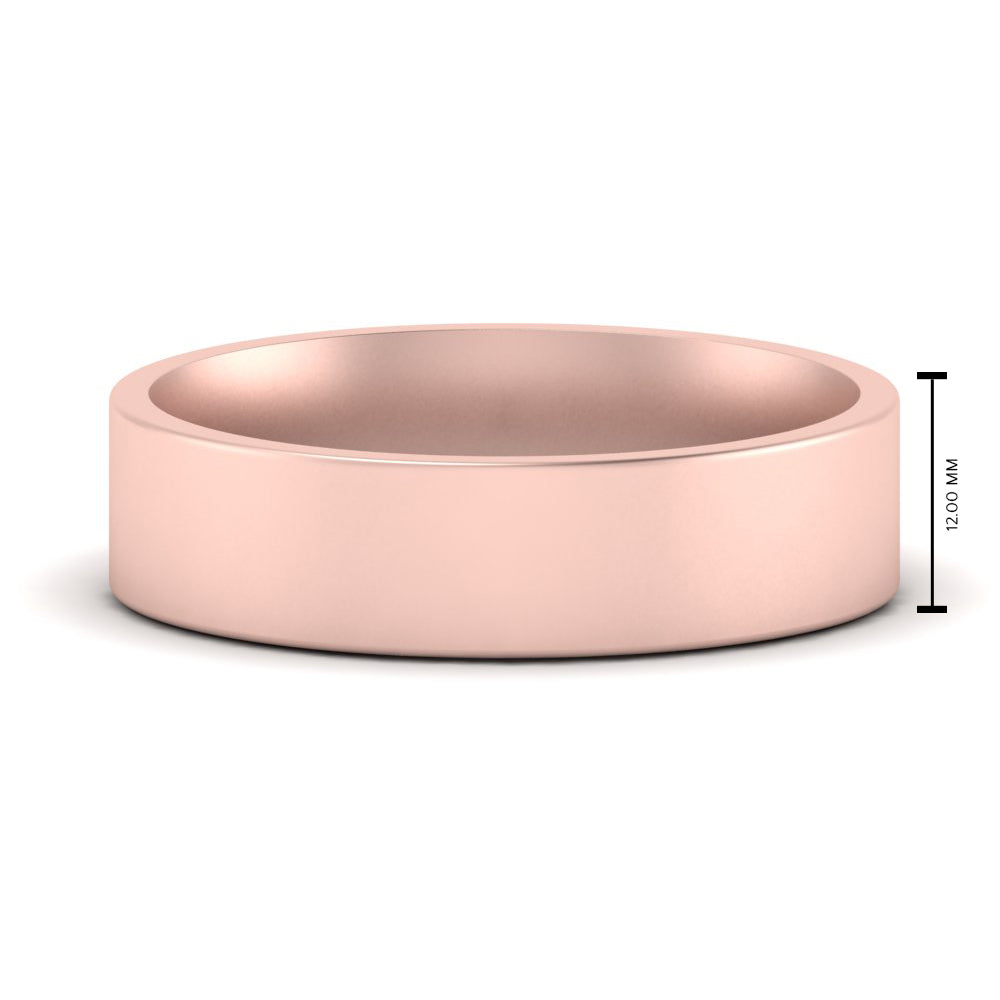 Light Weight Flat 4 mm Mens Wedding Band