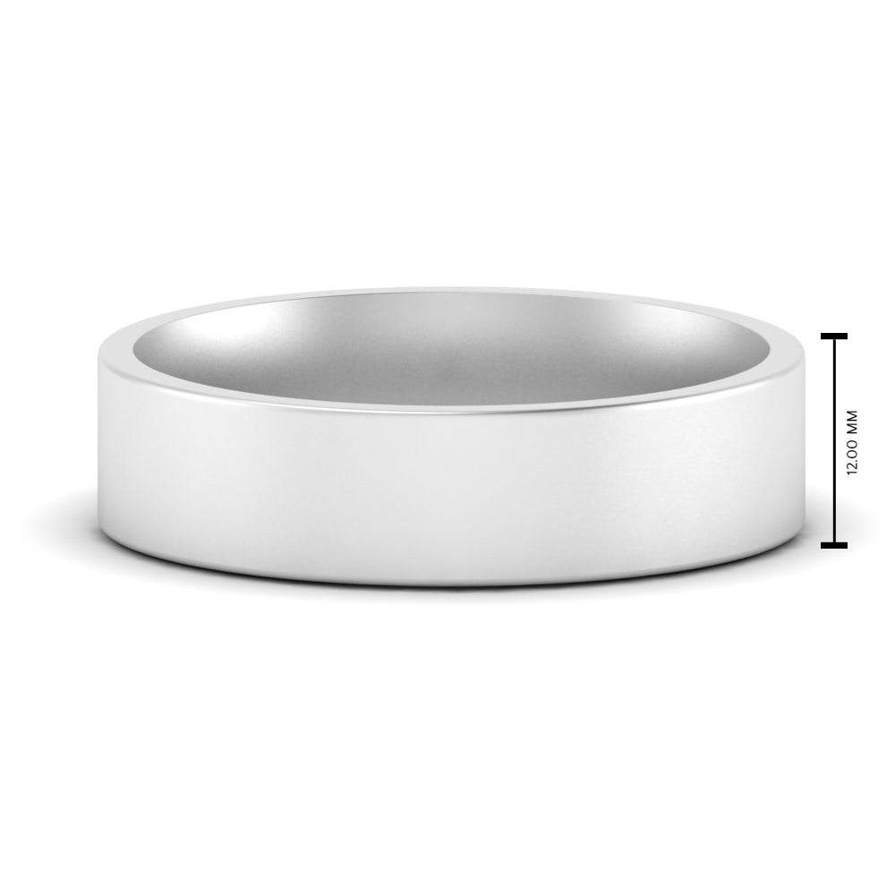 Light Weight Flat 4 mm Mens Wedding Band