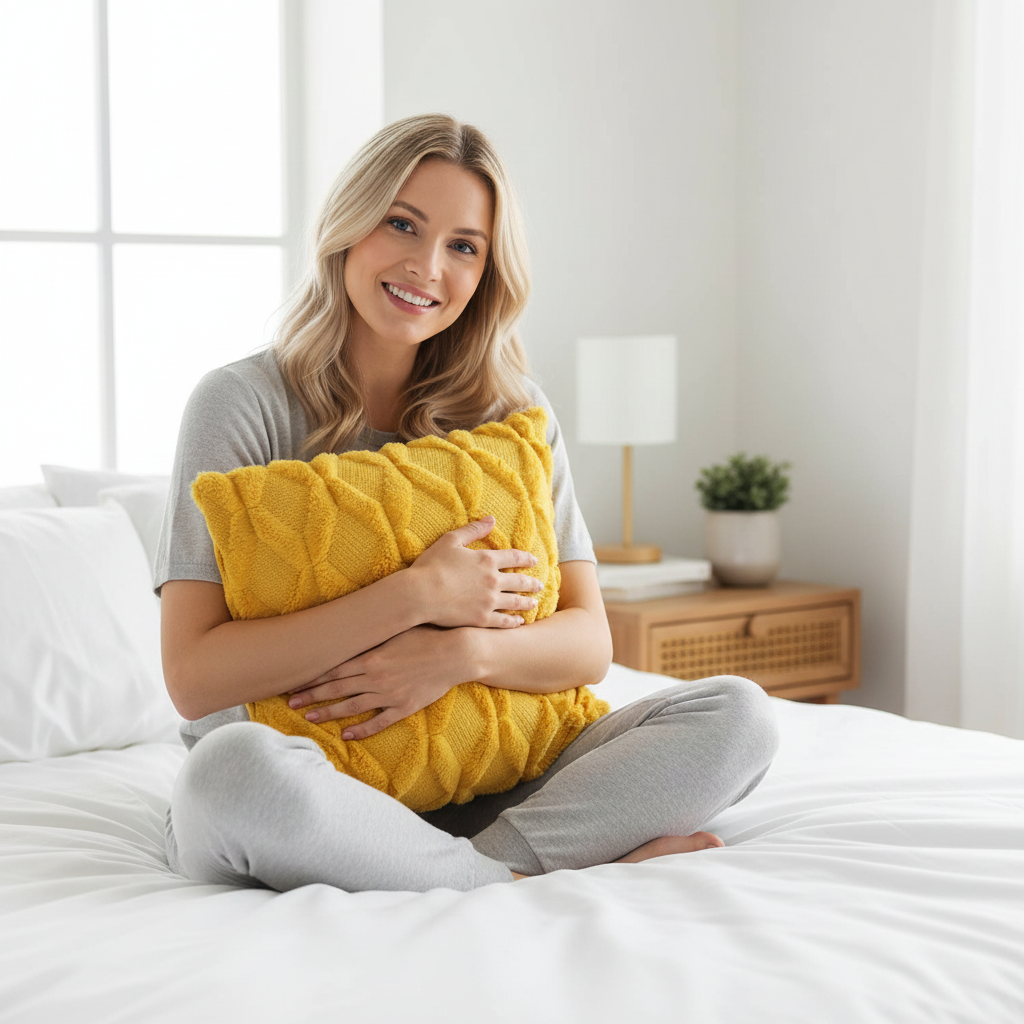 Diamond shaped Plush Throw Pillow (With Insert) size 18"x18"