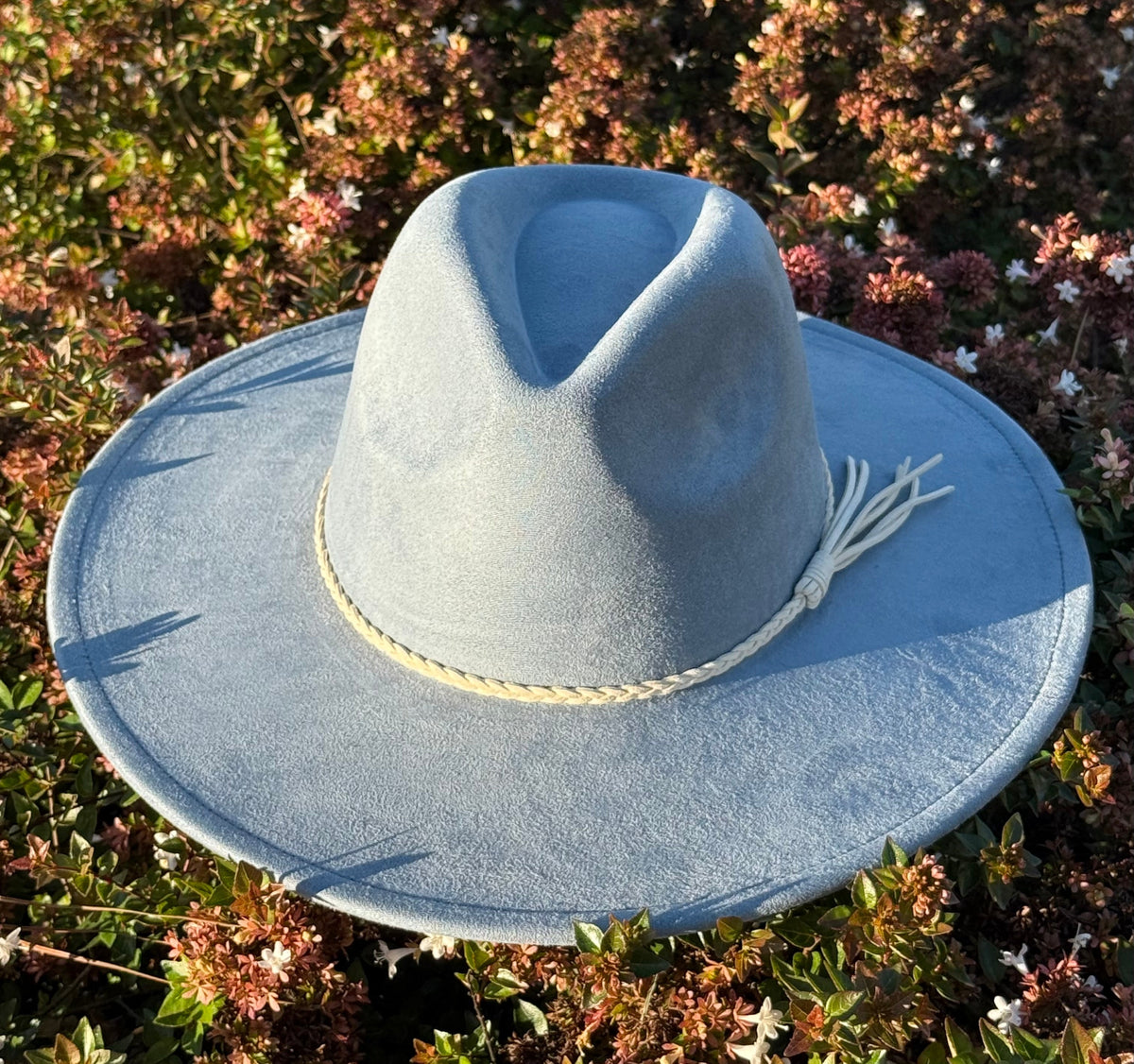 Premium Vegan Tribal Suede Fedora Hat