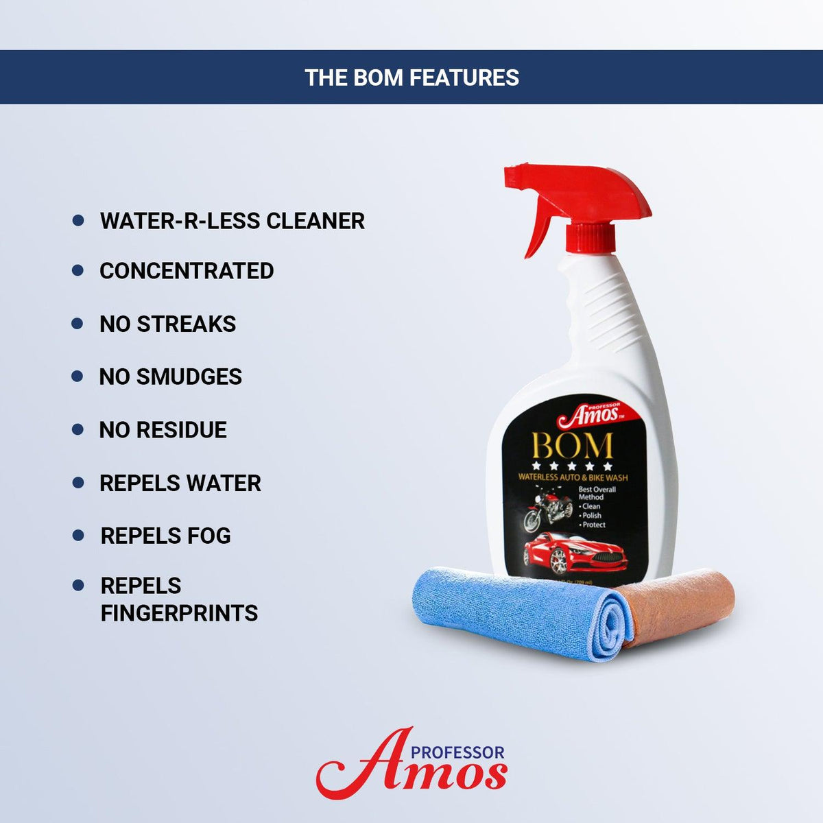 Professor Amos BOM - Clean, Polish, Protect & Enhance Home, Auto, RV, Boat