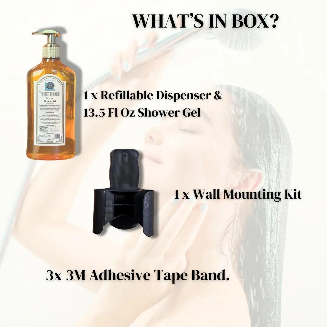 Roomsium Refillable Shower Gel 400 Ml With Wall Mounting Kit