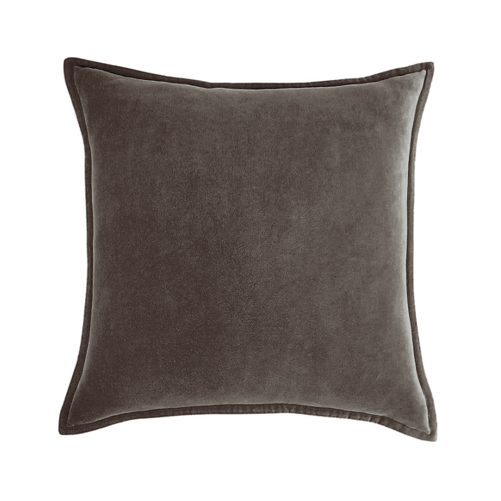 Throw Pillow Cover with 450g Insert, dark-grey, velvet, 20X20, Decorative Cushion – Fancy & Stacy