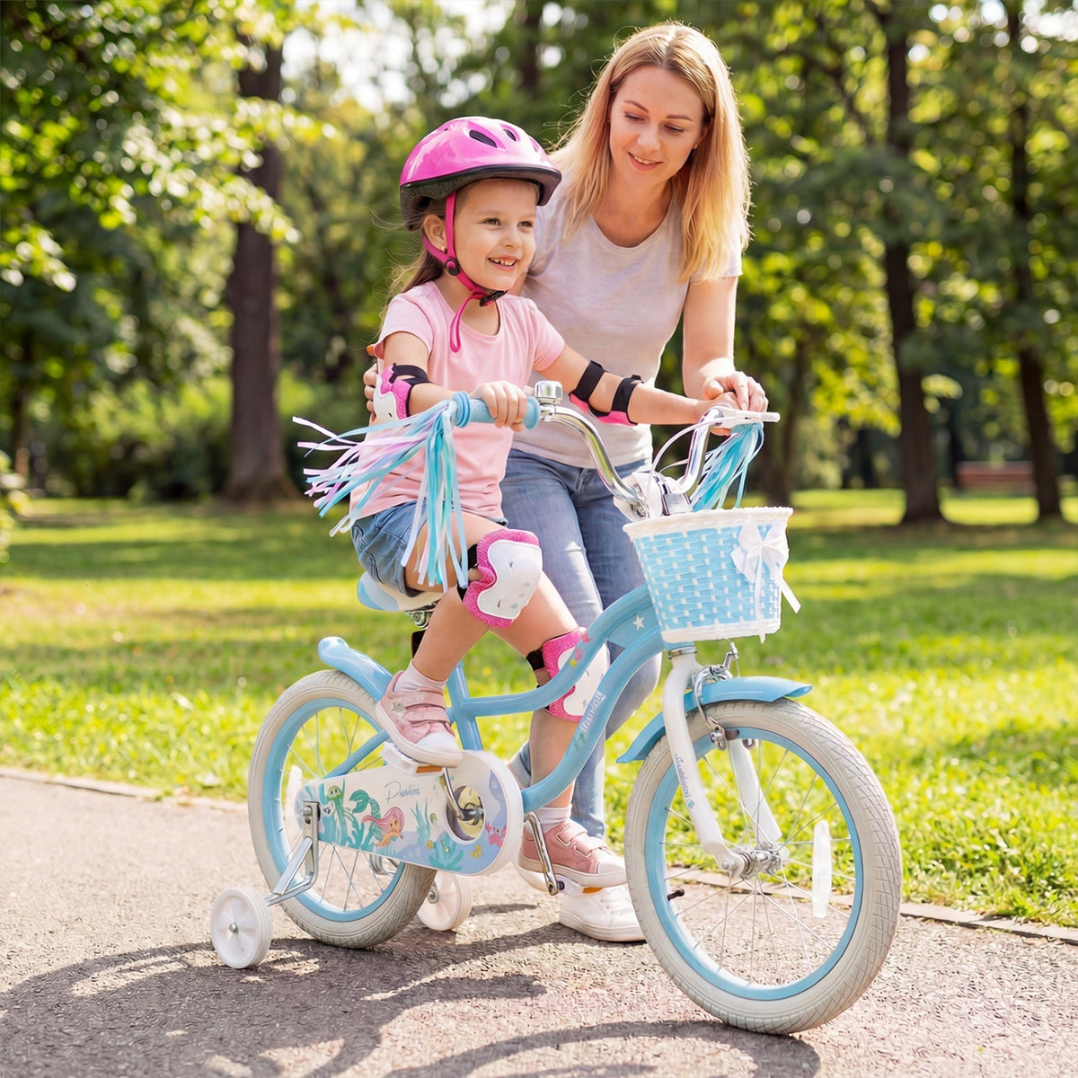Kids Bike 12-20 Inch with Training Wheels & Basket